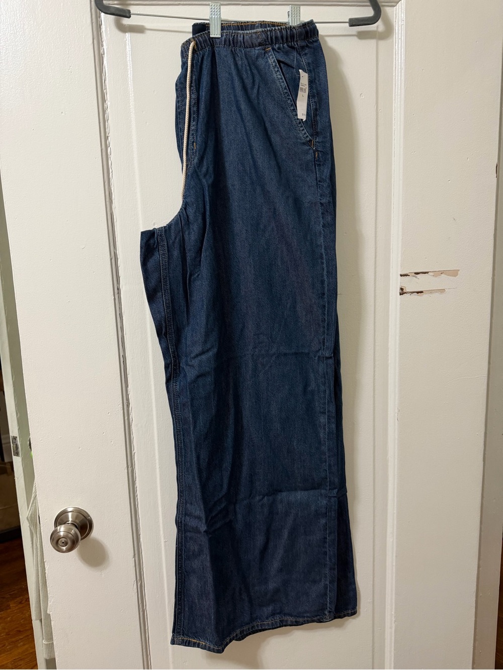 GAP Drawstring Pull On Wide Leg Denim